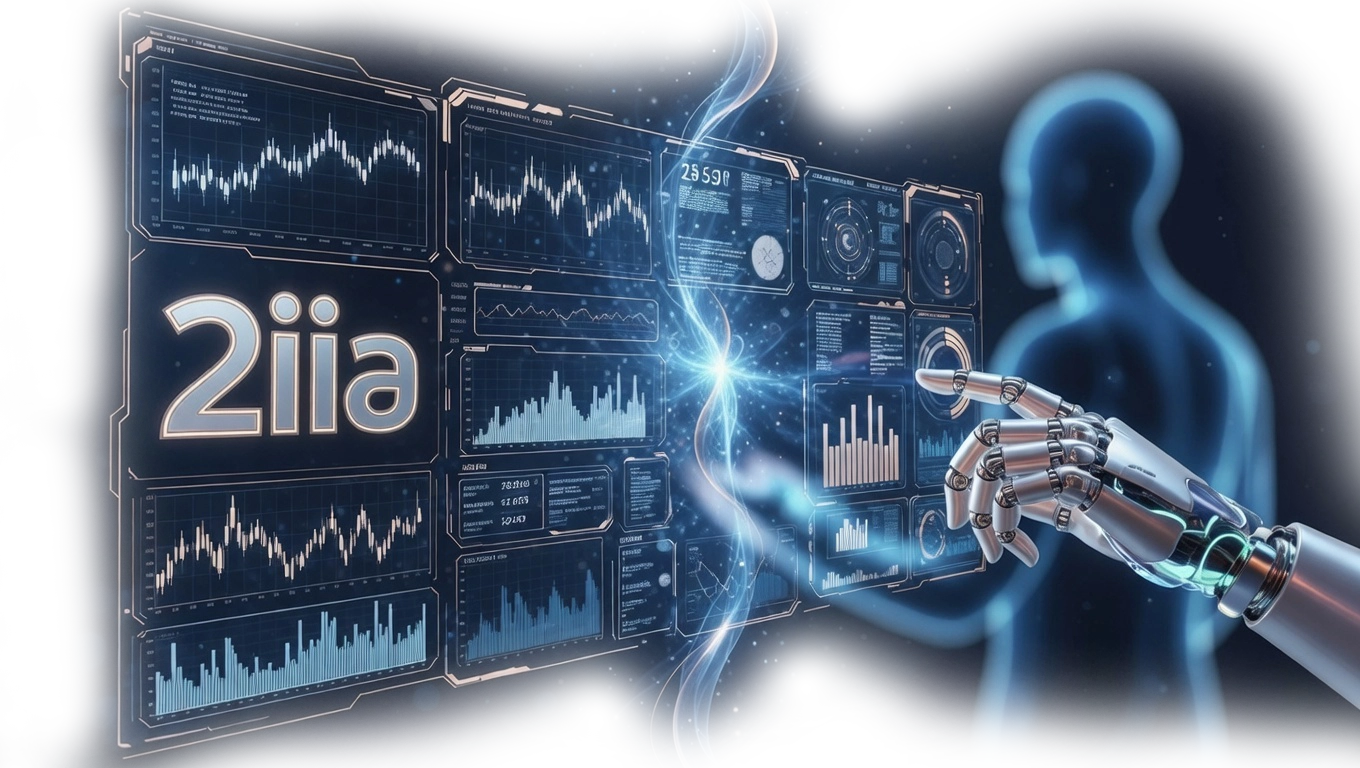 Illustration femme en formation tech IA Data UI/UX